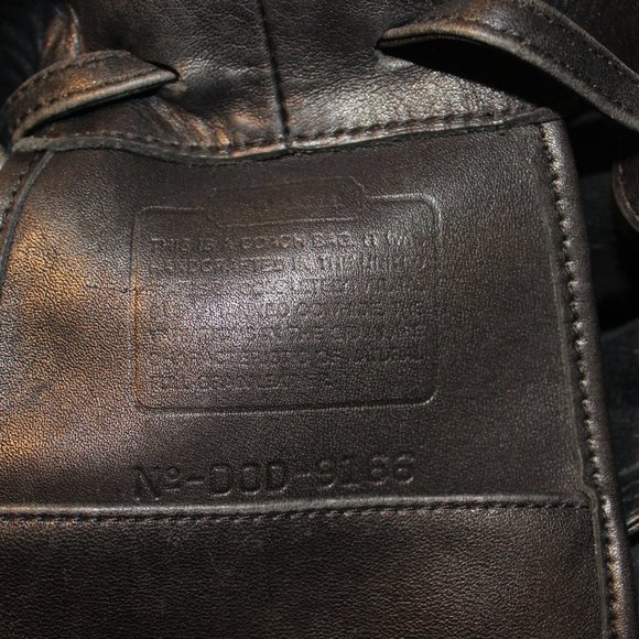 COACH The Sling Drawstring Bucket Black Leather Vintage! 9166 - Picture 5 of 8